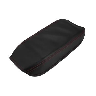 Imagem de A ABSOPRO Capa protetora de apoio de braço de couro de microfibra preta para Honda Civic 2006-2013 Red Stitches Capa protetora de braço acessórios de substituição do item
