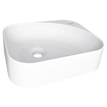 Imagem de Cuba para Banheiro Libra Branca em Mármore Sintético - Cozimax