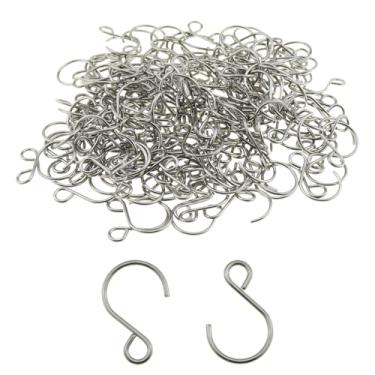Imagem de DGZZI 200 peças 21 x 14 mm aço inoxidável 304 acessórios para cortina de porta de gancho em S DIY acessórios de joias em miniatura gancho de joias para pendurar lustres pingentes prismas de gelo