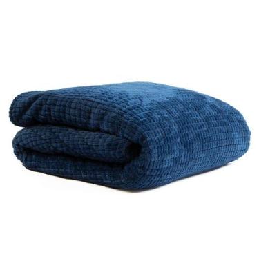 Imagem de Cobertor Queen Aveludado Manta Soft Touch Flannel - Azul - Casa Modelo