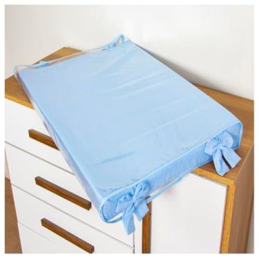 Imagem de Trocador Anatômico c/Capa Plástica Impermeável Bebê Menina Menino (Azul)