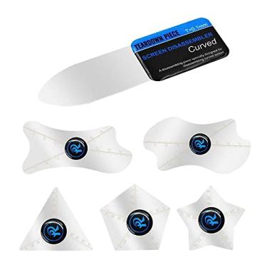 Imagem de 6 peças de tela curva ultrafina metal 0,1 mm ferramenta de abertura de aço para celular, iPad, laptop, ferramenta de abertura de abertura separadora de tela
