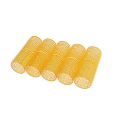 Imagem de Pacote com 10 rolos de cabelo, multicolorido, autoaderente, plástico aderente para ondulação, modelador profissional de cabeleireiro ou penteado encaracolado faça você mesmo – 8 tamanhos – 44 mm