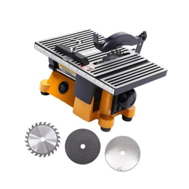 Imagem de IEUDNS Mini serra de mesa portátil plug plug prático fácil de usar, multifuncional e de corte elétrico Máquina de corte para artesanato