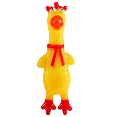 Imagem de Mordedor Frango 17Cm Frango Grita C/apito Ringo Pet 0057