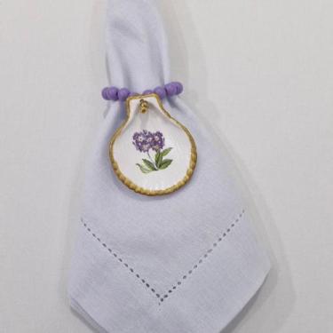 Imagem de Porta Guardanapo Concha Floral Lilás - Decor Madame Blue