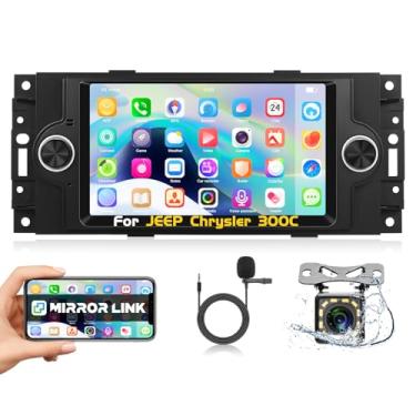 Imagem de Motorsi Rádio estéreo automotivo de 15,7 cm para Dodge RAM 1500 Jeep Commander Patriot Compass 300C Jeep Grand Cherokee Chrysler 300 com tela sensível ao toque Carplay Android Auto BT RDS/FM Rádio