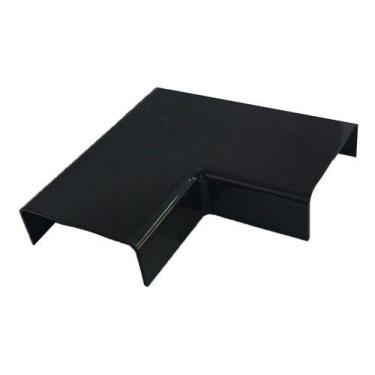 Imagem de 2 Curva Em L Para Canaleta Preta 40x16mm Grossa Larga - Loja Dinka, Pr