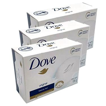 Imagem de Dove Barra de Beleza com Creme Hidratante Branco 3,75 Onças (Pacote com 3)