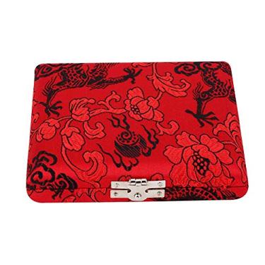 Imagem de Caixa de Pano de Seda de Madeira Caixa de Armazenamento de Caixa de Cacho 6pcs oboé Reeds Azul Verde Vermelho Amarelo Marrom para Músicos (Vermelho)