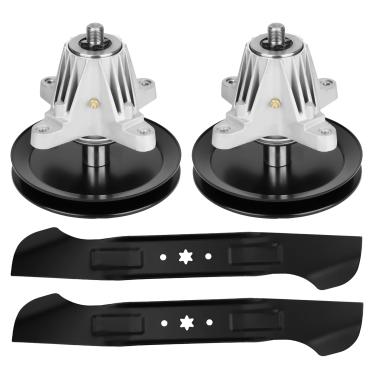 Imagem de Dibanyou Kit de reconstrução de deck de cortador de grama conjunto de lâminas para MTD Cub Cadet 116.8 cm Deck XT1-LT46 T225 T240 T2800, substitui 918-06977 918-06977A 618-06977 742-04244