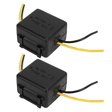 Imagem de Filtro de Energia do Carro, 2pcs Material ABS 12V Prova de Interferência Filtro de Energia Power Filtro Redutor de Ruído Estéreo Redutor para Som Cristalino