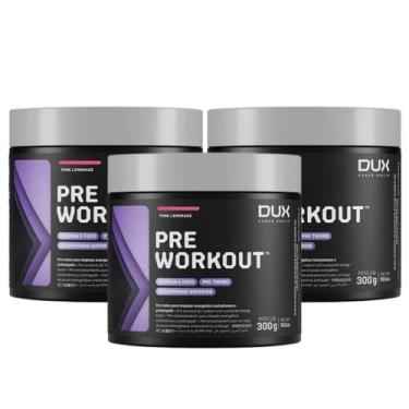 Imagem de 3x Pré Treino Pre Workout Original Dux Pink Lemonade 300g, Pink Lemona