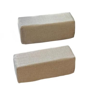 Imagem de Esquirla 2pcs cadeira de escritório braço braço almofadas de cadeira de jogos braço de cadeira universal não deslize respirável, Bege