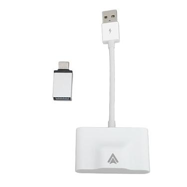 Imagem de Adaptador de carro automático QANYEGN Android, carro automático para Android tipo C Plug and Play Conexão automática rápida dongle automático para carro (Branco)