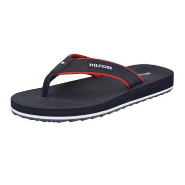 Imagem de Tommy Hilfiger Chinelo masculino Orlind, Azul-marinho/vermelho Multi 400, 44