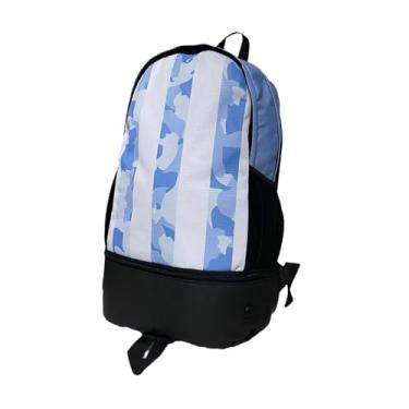 Imagem de Colaxi Bolsa de basquete de mochila de futebol esportes de mochila leve para homens mochila de futebol de bolsa de mochila para homens para basquete de vôlei, Branco Azul Claro
