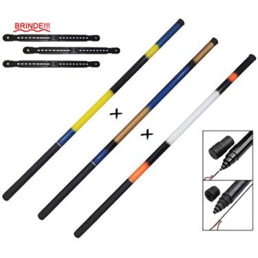 Imagem de Kit 3 Varas Telescópicas Cmik 40% Carbono (3,00m) 7-9lbs