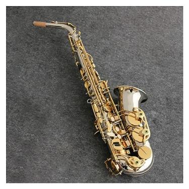 Imagem de Saxofone alto de latão 992 tipo chave eb niquelado dourado chave sax com acessórios estojo de transporte