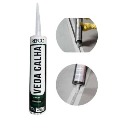 Imagem de Veda Calhas Alumínio selante Vedante Rufos E Telhas 400g - REFOC
