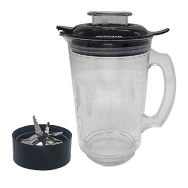 Imagem de Peça de reposição copo de 940 ml com lâmina de barbear de gelo, compatível com Magic Bullet Blender, Mixer, Juicer, processador de alimentos (MBR-1701 /MBR-1702 /MBR-1101/ MB-BX1770-02/ MB1001/ MBR