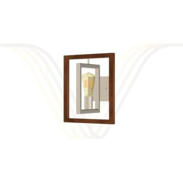 Imagem de Arandela Wood Madeira e Alumínio - Luzes do Vale, Champanhe