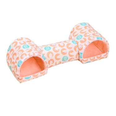 Imagem de IEUDNS Esconceamento do túnel de porco da cobaia, cama de túnel de hamster, reflexão macia e pequena de estimação, túnel de de casas pequenas para, Rosa