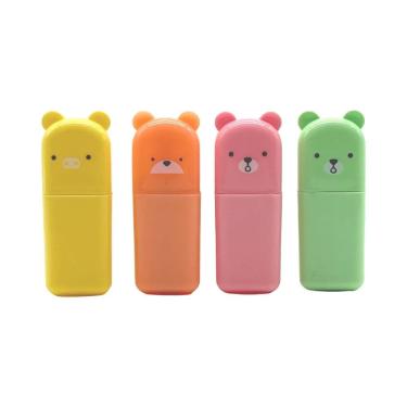 Imagem de Conjunto 4 Marca-textos Ursinho Coloridos - School Basics