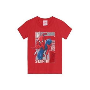 Imagem de Camiseta infantil menino do homem-aranha que brilha no escuro Brandili-Masculino
