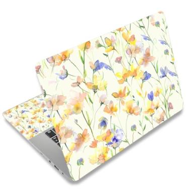 Imagem de WINTOJO 11,6 13 13,3 14 15 15,6 polegadas Netbook Laptop Skin Adesivo Decalque Capa Protetora Reutilizável para Laptop Notebook Chromebook Flores Amarelas W-NEK-58