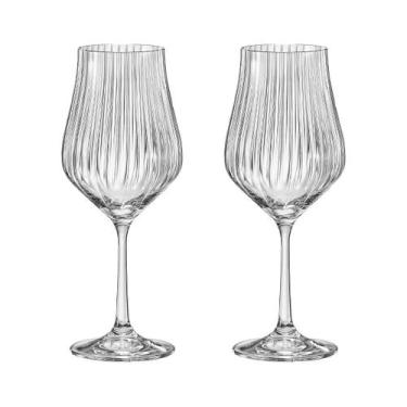 Imagem de Taça de Cristal Bohemia Para Vinho Branco 350 ml Tulipa Optic 2 Peças 