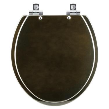 Imagem de Assento Sanitário Com Amortecedor Convencional Oval Marrom Degrade Para Vaso Ideal Standard