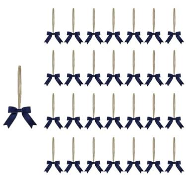 Imagem de Meseey 30 peças de laços elásticos elásticos dourados de 20 cm com laços de fita dourada de cetim de dupla face pré-amarrada para embrulho de presente, chás de bebê, casamentos, caixas de Natal (7,6