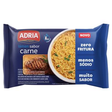 Imagem de Macarrão Instantâneo Lámen Carne Zero Fritura Adria 75g