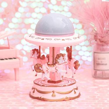 Imagem de WYUYIWH Carrossel Caixa de Música Brinquedo Crianças Projeção Estrela Música Presente de Aniversário Decoração de Casa