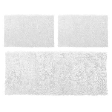 Imagem de Kit 2 Tapetes Bolinha Microfibra 38x58cm + Tapete Passadeira Cozinha 1