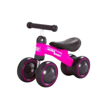 Imagem de Bicicleta Infantil Nuga Sem Pedal 4 Rodas Até 25kg - Rosa