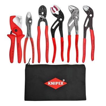 Imagem de KNIPEX Conjunto de encanamento Tools 9K 00 80 180 EUA 6 peças com bolsa KNIPEX Keeper grátis