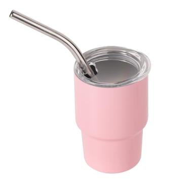 Imagem de Mini copo de shot de 85 g, conjunto de copos de shot com palha, portátil, com tampas, bar, copos de shot, conjunto de presente para coquetéis, festas, viagens, acampamento