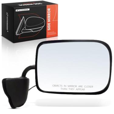 Imagem de A-Premium Espelho retrovisor traseiro externo preto dobrável do lado do passageiro - Compatível com Dodge B150 B250 B350 1994, B1500 B2500 B3500 1995-1997 - Espelho retrovisor externo preto não