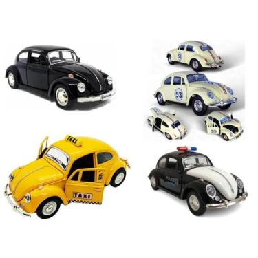 Imagem de Kit 4 Super Miniatura Carrinho Ferro Fusca 1957 Herbie Abre - Sweet Ho
