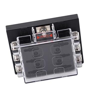 Imagem de Caixa de Fusível Lâmina, Caixa de Fusíveis 12 a 36V DC ATC ATO Placa Painel Blocos à Prova d'água Com ônibus Negativo para o Trailer Carro Van Caminhão, Fusível (6 Way)