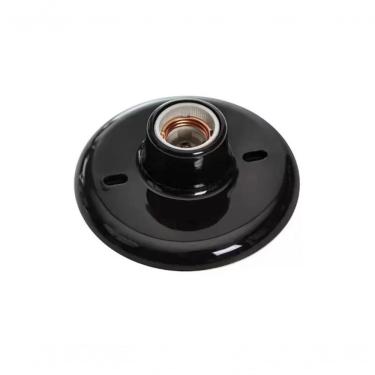 Imagem de Plafon Pvc Soq Porcelana Opl Preto E-27 Blister