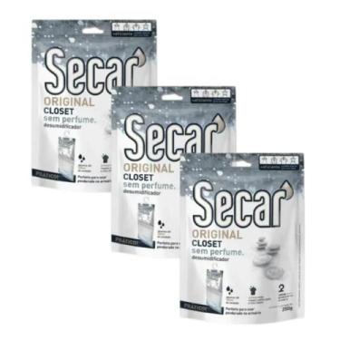 Imagem de 3 Antimofo Secar Sem Perfume 250g Elimina Odores Bolor Fungos Desumidi