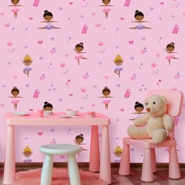 Imagem de Papel de Parede Baby Bailarinas Encantadas Black 270 - Inove Papéis de