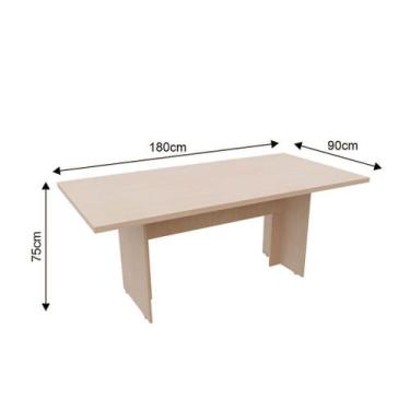 Imagem de Mesa de Reunião Retangular 180cm Patina Lilies Móveis - MOVESINOS
