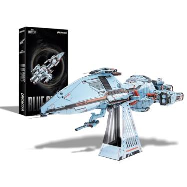 Imagem de Piececool Quebra-Cabeças De Metal 3D Para Adultos, Kit Modelo Nave Espacial Azul Três Corpos, Conjunto Construção Criativa Faça Você Mesmo, Artesanato Hobby, Decoração Casa, Melhores Presentes