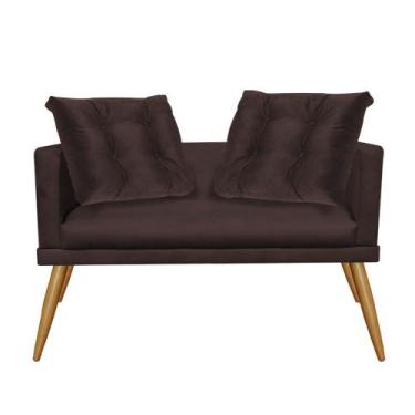 Imagem de Namoradeira Sofá Recamier Milena Confort Com Almofada Sala Recepção Es