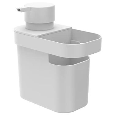 Imagem de Ou 2 em 1: Organizador de Pia com Dispenser para Detergente 650ml Branco Linha Trium