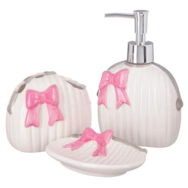 Imagem de Conjunto Lavabo Kit Banheiro Dispenser Líquido Saboneteira - PGB